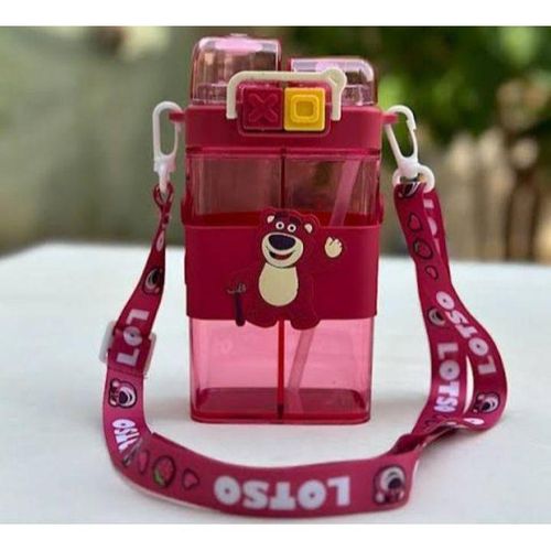 product_image_name-Generic-2 in 1 Kids cartoon themed school bottle - multicolor-2