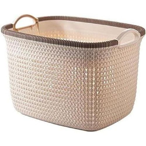 product_image_name-Generic-Laundry Basket Storage Bin Rattan-Like Hollow Storage Basket Wardrobe Clothing Storage Box Portable Desktop Thick-1