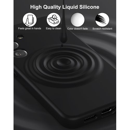 product_image_name-Samsung-Galaxy S21 Ultra, S22 Ultra, S23 Ultra , S24 Ultra Pure Deep Black Silicone Case Full Body And Screen Protection Phone Cover-4