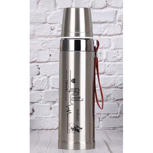 product_image_name-Generic-100MLS Portable Sports Drinking Bottle Double Wall Vacuum Flask Portable Insulated Stainless Steel Sports Water Bottle - Silver.-1