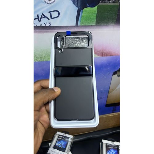 product_image_name-Generic-Luxury Carbon Fiber Pu Leather Hinge Protective Case Cover Compatible With Samsung Galaxy Z Flip 3 / 4 5G - Black-11