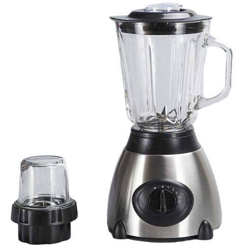 product_image_name-Generic-High Speed Motor Stainless Steel Base Glass Jar Blender - Silver-2