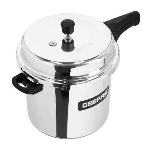 product_image_name-Geepas-7.5L Stainless Steel Induction Base Pressure Cooker - Lightweight & Durable Cooker with Lid, Cool Handle & Safety Valves -Silver-1