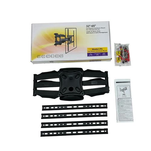 product_image_name-Generic-Model P5 Heavy Duty VESA 400 To 400mm Swivel TV Mount Retractable Wall Bracket For 32-65 Inches black.-1