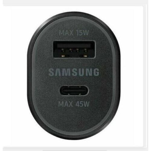 product_image_name-Samsung-USB-C 45W PD Adapter Super Fast Car Charger (3 Pin) with Type-C to C cable-Black-2