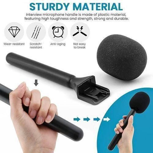 product_image_name-Generic-Professional Handheld Interview Microphone with Foam Windscreen - Multicolor-3
