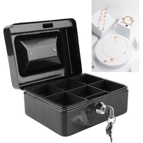 product_image_name-Generic-Compact Key-Lock Metal Security Box with Storage Tray-1