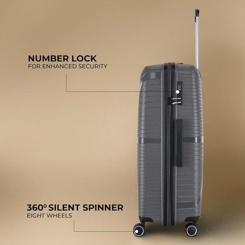 product_image_name-Generic-20 inch, 55cm  Hard-Sided Polypropylene Check-in Luggage Travel Suitcases- Multicolor-4