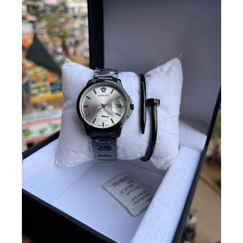 product_image_name-Generic-Beautiful Ladies Watch With Bangle -Black -1