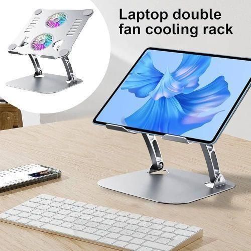 product_image_name-Generic-Ergonomic Laptop Cooling Stand with RGB Fans-3