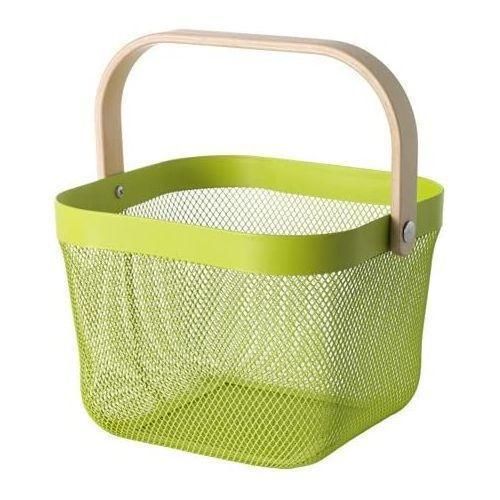 product_image_name-Generic-Square Metal Mesh Fruit Basket Shopping Wooden Handle Storage Bin- Multi-colour.-8