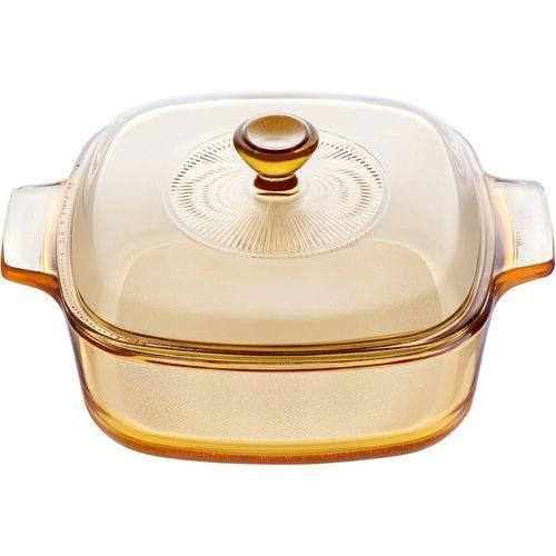 product_image_name-Generic-Pyroceram Reverse Square 1.5L Casserole Serving Bowl Microwave Tempered Glass Pot With Glass Cover Lid Cookware-1