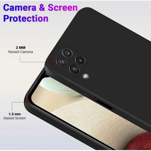product_image_name-Generic-Silicone Soft Back Cover Case for Samsung Galaxy A12 ,M12,F12 (Black)-3