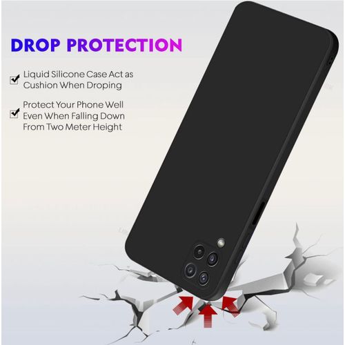 product_image_name-Generic-Silicone Soft Back Cover Case for Samsung Galaxy A12 ,M12,F12 (Black)-4