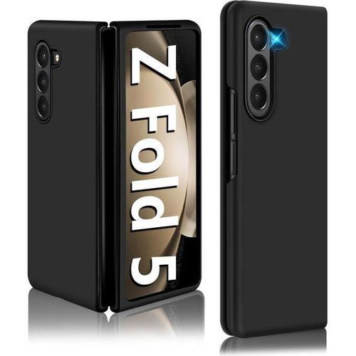 product_image_name-Samsung-Galaxy Z Fold 5 Protective Sleeve: Ultra-Slim Liquid Silicone with Ergonomic Grip (Black)-1