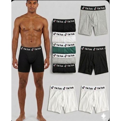 product_image_name-Generic-Premium Cotton Boxers Briefs 6-pack -Grey , dark green white & black (multi-color)-1