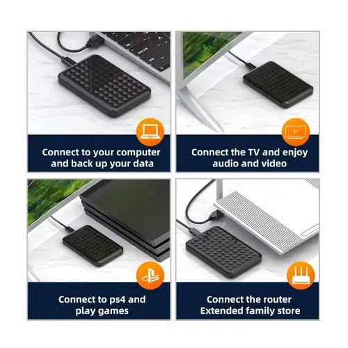 product_image_name-Generic-Sl-net Hdd/sdd External Case With 250gb Hdd Storahge  SATA 2 In 1 Cable - 2.5" 3.0 Sata 2 In 1 With TYpec USB Port-2