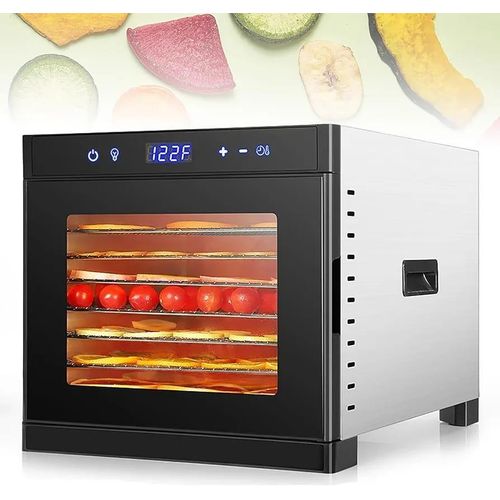 product_image_name-Generic-Commercial Electric Food Dehydrator 6 Tray Stainless Steel Dryer Machine Digital Timer And Temperature Control Dryer For  Meat Beef Herb Fruit Vegetable Nut Dog With Keep Warm Functiion Equipped Safety Over-Heat Protection-7