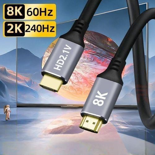 product_image_name-Original-8K HDMI 2.1 Cable – 3M High-Speed 48Gbps UHD Cable for PS5, TV, Laptop & Projector - 3 METRES-1