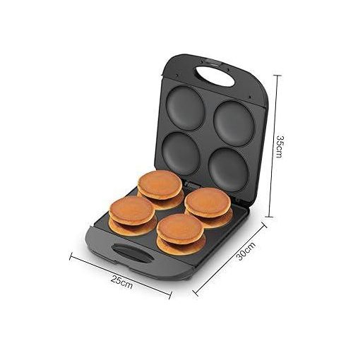 product_image_name-Generic-1600W Mini Pancake Maker with Nonstick Surface, 4-Slot Omelet & Waffle Breakfast Maker-2