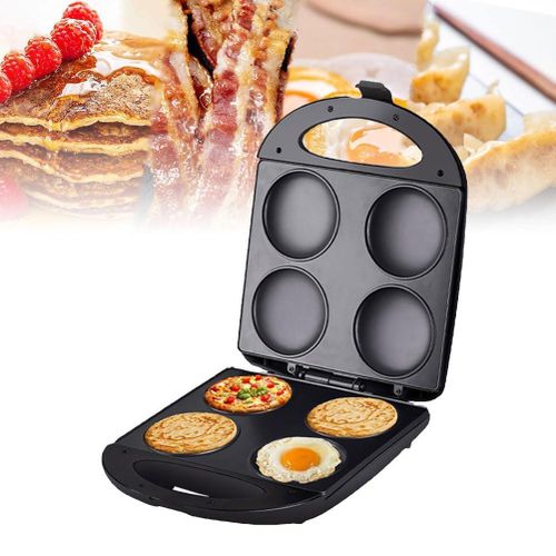 product_image_name-Generic-1600W Mini Pancake Maker with Nonstick Surface, 4-Slot Omelet & Waffle Breakfast Maker-3