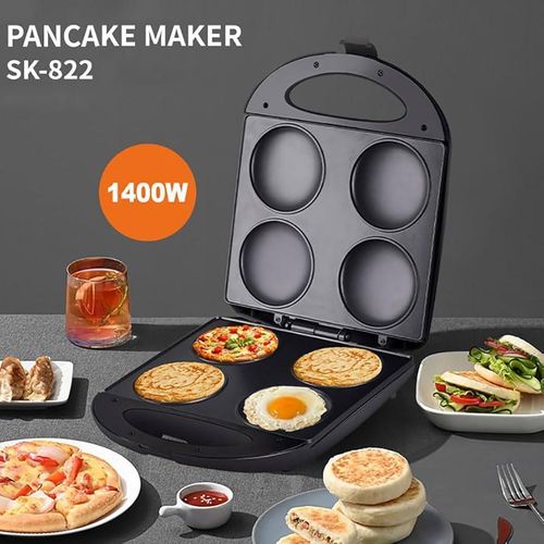 product_image_name-Generic-1600W Mini Pancake Maker with Nonstick Surface, 4-Slot Omelet & Waffle Breakfast Maker-4