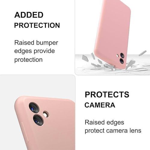 product_image_name-Generic-Samsung Galaxy A05, A05s Case, Slim Liquid Silicone Shockproof Armor Protective  Rubber Gel Phone Cover - Pink-5