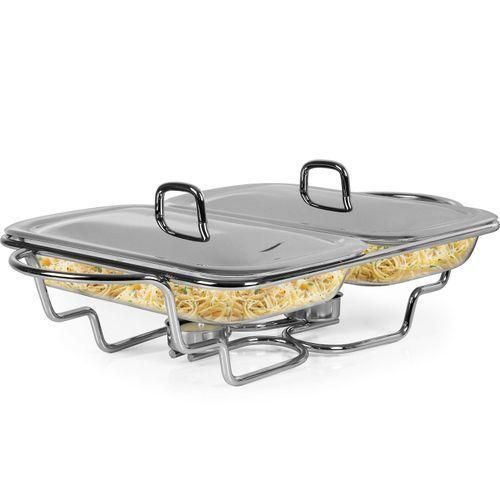 product_image_name-Generic-2 Piece Glass Soup Chafing Serving Dishes Warmer, 1.5 Litres  - Colorless.-1