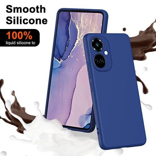 product_image_name-Tecno-Camon 19 Luxury Soft Rubber Liquid Silicone Skin Touch Feel Cover Case Blue-3