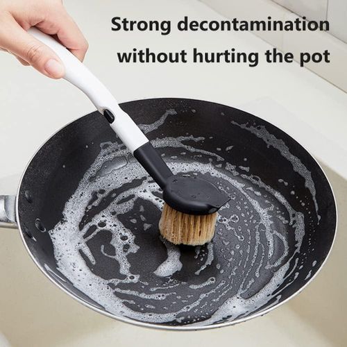product_image_name-Generic-Kitchen Washing Up Brush Set, Cleaning and Scrubbing Brush Set with Storage Holder for Pots, Pans, Bottles-4
