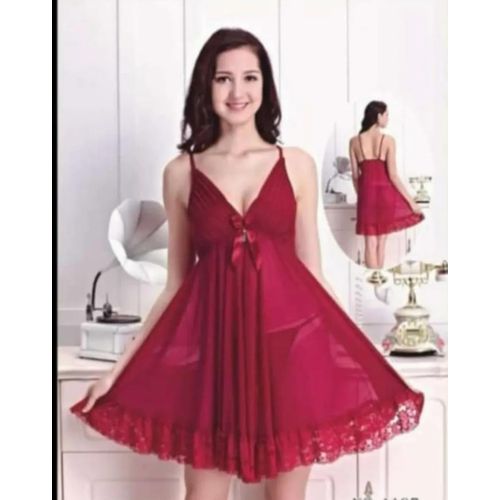 product_image_name-Generic Xim-Ladies Beautiful Night Dress -Pink, Red -3