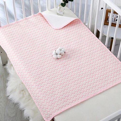 product_image_name-Generic-Changing Mat, Baby Organic Cotton Insulation Products, Waterproof Urine Pad, Nappy Changing Mat, Sheet Reusable Infant Bedding Nappy Murp mattress Changing Mat for 0-4 Years Old (70 x 105 cm) -7
