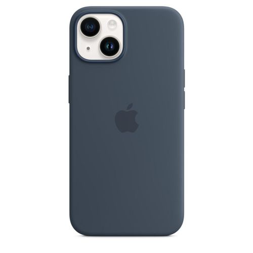 product_image_name-Apple-iPhone 14 Silicone Case with MagSafe Phone Case Phone Cover For iPhone 14 Dark Blue -8