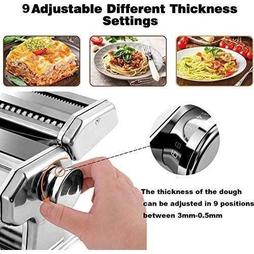 product_image_name-Generic-Pasta Maker Roller Machine, Manual Spaghetti, Noodles Maker Cutter-Silver.-4