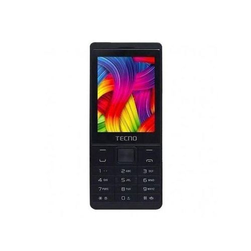 product_image_name-Tecno- T528 Display 2.8" Screen 16MB ROM + 8MB RAM Dual SIM Phone-Black-1