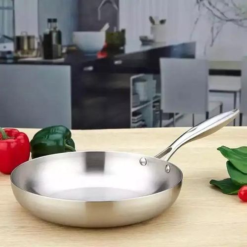 product_image_name-Generic-Stainless-steel frying pan 22cm- Silver -1