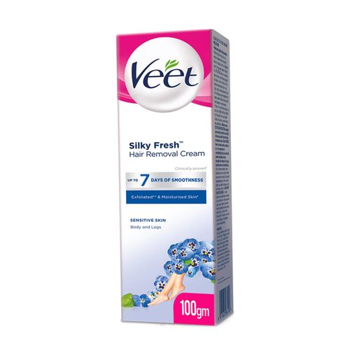 product_image_name-Veet-Vee't Silky Fresh Hair Removal Cream Body & Legs For Dry Skin, Nourishing Shea Butter & Lily Fragrance – 100g-2