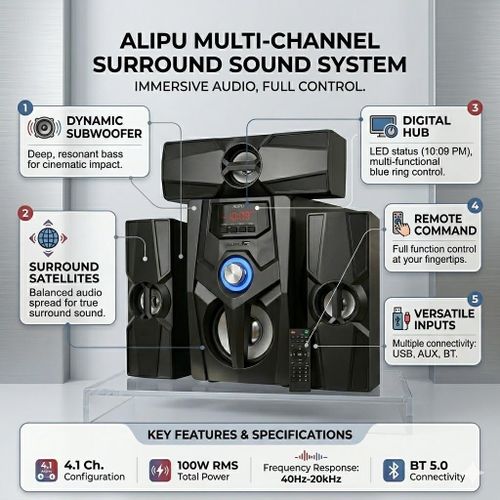 product_image_name-AILIPU-Strong Bass 3.1 Bluetooth Multimedia Subwoofer - Black-3