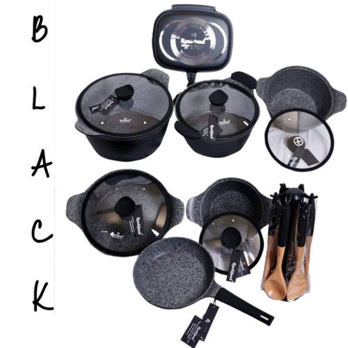 product_image_name-Rockland-22 Pieces Of Granite Aluminium Non Stick Casserole Pot Bowl Deep Fry Pan Cookware Tool Saucepans -6
