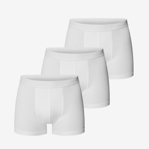 Shop Pack of 3 Men's Cotton Boxers - White