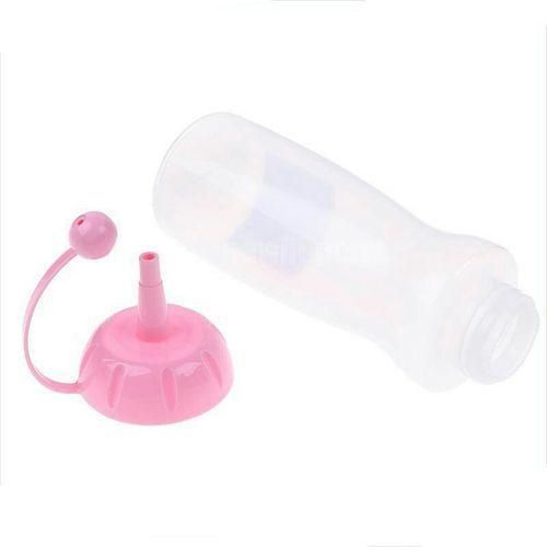 product_image_name-Generic-2 Pcs Plastic Squeeze Dispenser Vinegar Oil Tomato Sauce  Bottles -White.-5