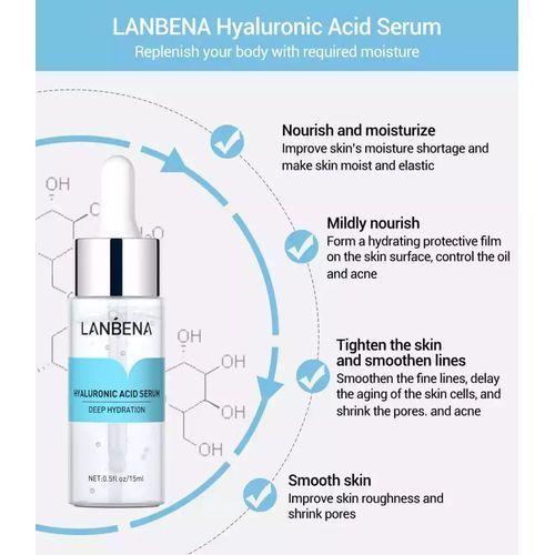 product_image_name-Lanbena-Hyaluronic Acid Serum Snail Essence Face Cream For Bearking Skin Moisturizing Acne Treatment 15ml-3