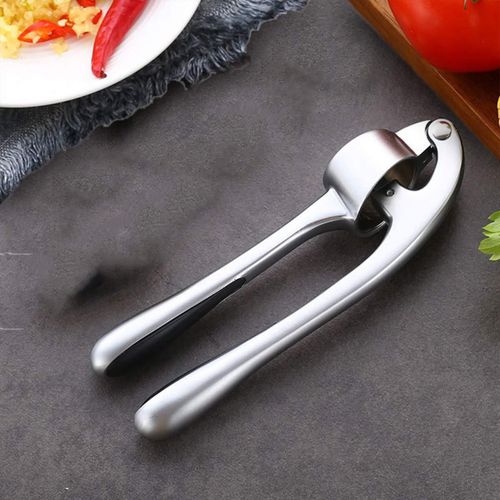 product_image_name-Generic-Stainless Steel Garlic Press Home Pound Garlic Kitchen Tool 17 cm length, chrome-plated die-cast zinc, dishwasher safe- silver-6