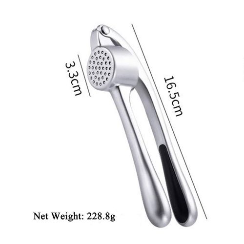 product_image_name-Generic-Stainless Steel Garlic Press Home Pound Garlic Kitchen Tool 17 cm length, chrome-plated die-cast zinc, dishwasher safe- silver-7