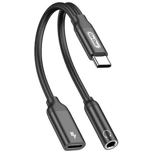 product_image_name-Go-Des- GD-UC317 USB Type C to 3.5mm Headphone and Charger Adapter,2-in-1 USB C to Aux Audio Jack Hi-Res DAC and Fast Charging Dongle Cable Cord-1