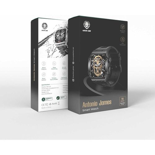 product_image_name-Generic-Antonio James Smart Watch , 24H Auto Heart Rate Monitor,400 mAh, 15 Days Standby Time, 5.2/BT3.0 Bluetooth Calling, IP67 Waterproof, 1.85 Inch Display, Storage 128MB-2