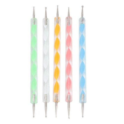 product_image_name-Generic-5PCS Double Ended Spiral  Manicure Painting Ball Styluses Dotting Pens Smart Functionality Tool Set for Embossing Pattern Clay Sculpting, Nail Art. -2