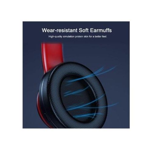 product_image_name-Lenovo-HD 200 Foldable Over Ear Wireless Headphones- Black/Red-4