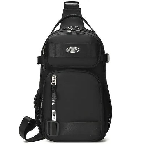 product_image_name-Generic-New Men Chest Bag Casual Travel Large-capacity Chest Bag Fashion Trend Men's Shoulder Bag Crossbody Outdoor Backpack - Black-1