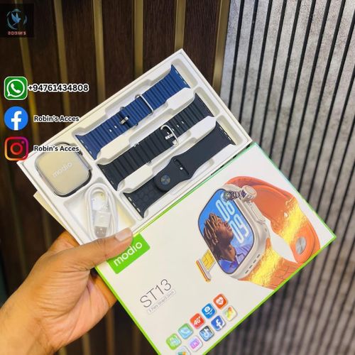 product_image_name-Modio-ST13 / ST 13 4G Network 2.2 inch Smartwatch with 3 Pairs Strap Simcard Slot And Camera- Multicolor-4
